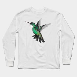 Hummingbird in Watercolour Long Sleeve T-Shirt